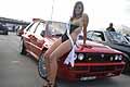 Lancia Delta e la Miss Arianna